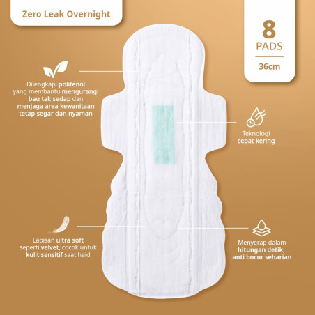 FEMORA Zero Leak Overnight | Sanitary Pad 360mm