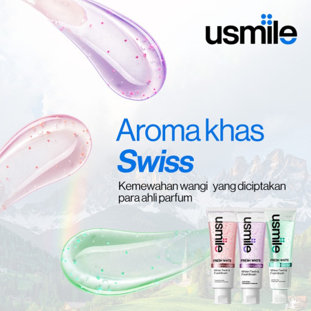 Usmile Pasta Gigi Fresh White Odol Parfum